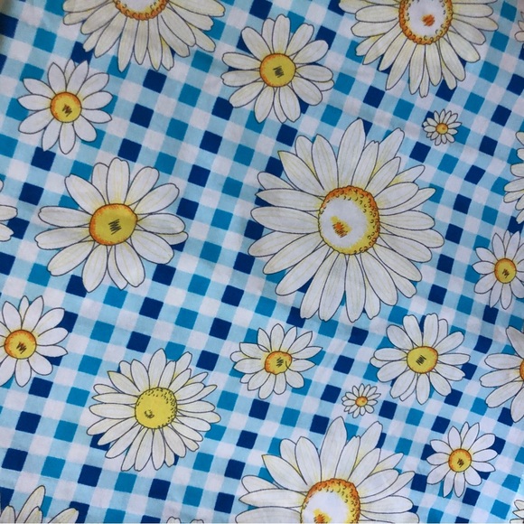 Large New Hell Bunny Gingham Daisy Print Full Circle Skirt *Pockets!* - Picture 5 of 5